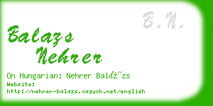 balazs nehrer business card